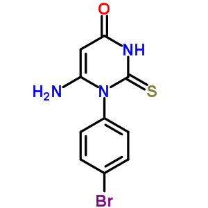 4(1H)-pyrimidinone,6-amino-1-(4-bromophenyl)-2,3-dihydro-2-thioxo- Structure,16837-12-0Structure