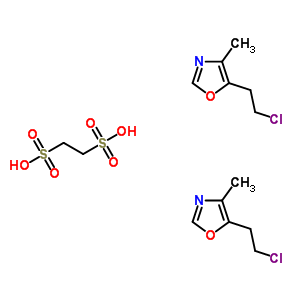 5-(2-Chloroethyl)-4-methyloxazole-1,2-ethanedisulfonate (2:1) Structure,1755-67-5Structure