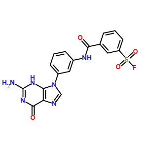 3-[[3-(2-Amino-6-oxo-3h-purin-9-yl)phenyl]carbamoyl]benzenesulfonyl fluoride Structure,17605-95-7Structure