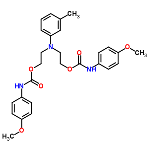 2-[2-[(4-Methoxyphenyl)carbamoyloxy]ethyl-(3-methylphenyl)amino]ethyl n-(4-methoxyphenyl)carbamate Structure,17682-96-1Structure