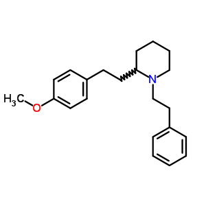 2-[2-(4-Methoxyphenyl)ethyl]-1-phenethyl-piperidine Structure,18097-08-0Structure