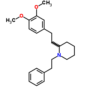 2-[2-(3,4-Dimethoxyphenyl)ethyl]-1-phenethyl-piperidine Structure,18097-09-1Structure