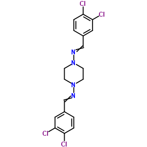 1,4-Piperazinediamine,n1,n4-bis[(3,4-dichlorophenyl)methylene]- Structure,19730-33-7Structure