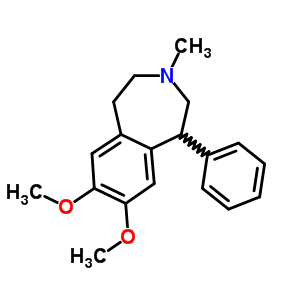 7,8-Dimethoxy-3-methyl-1-phenyl-2,3,4,5-tetrahydro-1h-benzo[d]azepine Structure,20012-08-2Structure