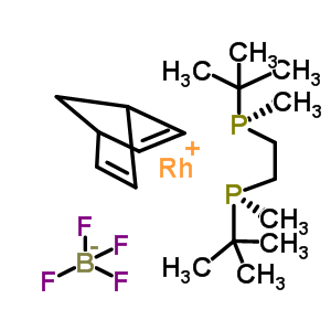 (S,S)-1,2-雙[(叔丁基)甲基三聚膦]乙烷[η-(2,5-降冰片二烯)]銠(Ⅰ)四氟硼酸結(jié)構(gòu)式_203000-59-3結(jié)構(gòu)式