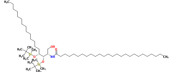 (2S,3S,4R)-3,4-二[(叔-丁基二甲基硅烷基)氧基]-2-二十六烷?；被?4-十八烷醇結(jié)構(gòu)式_205371-68-2結(jié)構(gòu)式