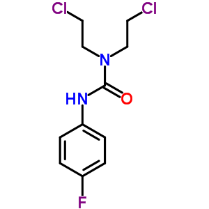 N,N-雙(2-氯乙基)-n-(4-氟苯基)-脲結構式_2062-72-8結構式