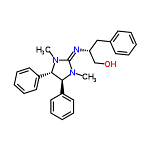 (4S,5S)-1,3-二甲基-4,5-二苯基-2-[(R)-1-芐基-2-羥基乙基亞氨基]咪唑啉結(jié)構(gòu)式_210468-90-9結(jié)構(gòu)式