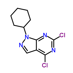 4,6-Dichloro-1-cyclohexyl-1h-pyrazolo[3,4-d]pyrimidine Structure,21254-09-1Structure