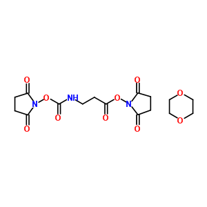 2,5-二氧代-1-吡咯烷基N-{[(2,5-二氧代-1-吡咯烷基)氧基]羰基}-beta-丙氨酸酯-1,4-二惡烷(1:1)結(jié)構(gòu)式_21994-89-8結(jié)構(gòu)式