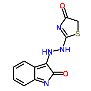 3-[2-(4-Oxo-1,3-thiazol-2-yl)hydrazinyl]indol-2-one Structure,22915-25-9Structure