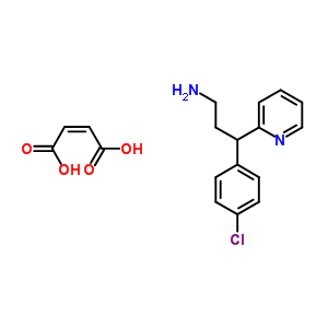 3-(4-Chlorophenyl)-3-(2-pyridinyl)-1-propanamine (2z)-2-butenedioate (1:1) Structure,23052-94-0Structure