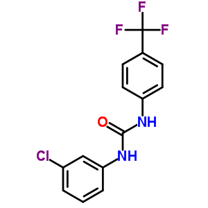 N-(3-氯苯基)-N-[4-(三氟甲基)苯基]-脲結構式_23751-05-5結構式