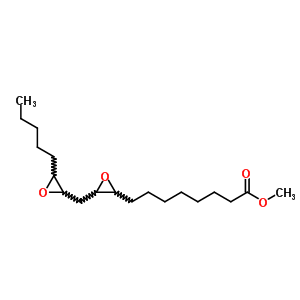 2-Oxiraneoctanoic acid,3-[(3-pentyl-2-oxiranyl)methyl]-, methyl ester Structure,2500-56-3Structure