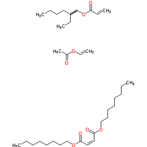 (Z)-2-丁烯二酸二辛酯與乙烯基乙酸酯和 2-乙基己基 2-丙烯酸酯的聚合物結(jié)構(gòu)式_25280-35-7結(jié)構(gòu)式