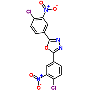 1,3,4-Oxadiazole,2,5-bis(4-chloro-3-nitrophenyl)- Structure,25423-74-9Structure