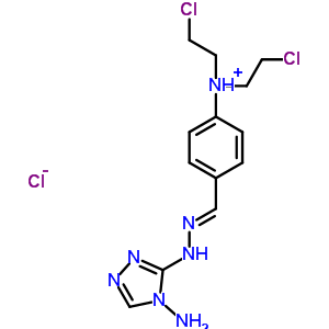 4-[雙(2-氯乙基)氨基]-苯甲醛 2-(4-氨基-4H-1,2,4-噻唑-3-基)肼酮鹽酸鹽結(jié)構(gòu)式_26050-23-7結(jié)構(gòu)式