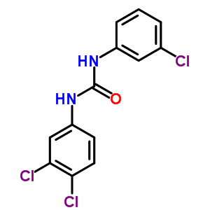 N-(3-氯苯基)-N-(3,4-二氯苯基)-脲結(jié)構(gòu)式_2617-72-3結(jié)構(gòu)式