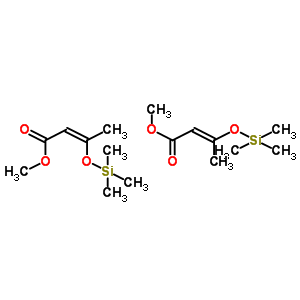 3-(Trimethylsilyloxy)crotonic acid methyl ester (cis- and trans- mixture) Structure,26767-00-0Structure