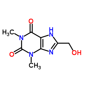 8-(Hydroxymethyl)-1,3-dimethyl-1h-purine-2,6(3h,9h)-dione Structure,2879-16-5Structure