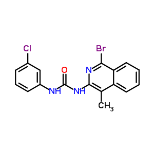 n-(1-溴-4-甲基-3-異喹啉)-n-(3-氯苯基)-脲結(jié)構(gòu)式_28970-88-9結(jié)構(gòu)式