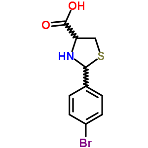 L-2-(4-bromophenyl)-1,3-thiazolane-4-carboxylic acid Structure,294866-41-4Structure