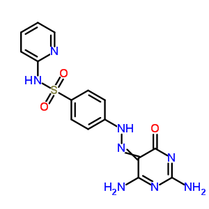 4-[2-(2,4-二氨基-1,6-二氫-6-氧代-5-嘧啶)二氮雜烯]-n-2-吡啶-苯磺酰胺結構式_29817-64-9結構式