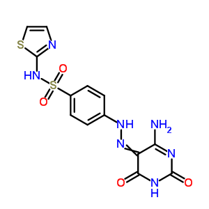 4-[2-(6-氨基-1,2,3,4-四氫-2,4-二氧代-5-嘧啶)二氮雜烯]-N-2-噻唑-苯磺酰胺結構式_29817-67-2結構式