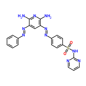 4-[2-[2,6-二氨基-5-(2-苯基二氮雜烯)-3-吡啶]二氮雜烯]-n-2-嘧啶-苯磺酰胺結(jié)構(gòu)式_29817-75-2結(jié)構(gòu)式