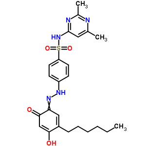 n-(2,6-二甲基-4-嘧啶)-4-[2-(5-己基-2,4-二羥基苯基)二氮雜烯]-苯磺酰胺結(jié)構(gòu)式_29822-14-8結(jié)構(gòu)式