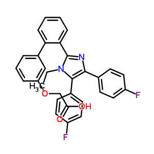 2-[3-[2-[1-Ethyl-4,5-bis(4-fluorophenyl)imidazol-2-yl]phenyl]phenoxy]acetic acid Structure,300656-85-3Structure