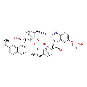 奎寧硫酸鹽單水合物結(jié)構式_303137-00-0結(jié)構式