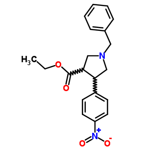 1-Benzyl-4-(4-nitrophenyl)pyrrolidine-3-carboxylic acid ethyl ester Structure,306305-35-1Structure