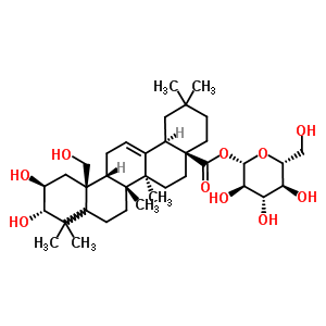 (2Alpha,3beta,19alpha)-2,3,19-trihydroxyolean-12-en-28-oic acid beta-d-glucopyranosyl ester Structure,31297-79-7Structure