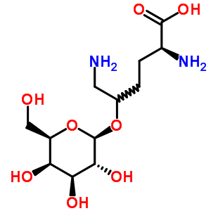 (2S)-2,6-diamino-5-[(2r,3r,4s,5r,6r)-3,4,5-trihydroxy-6-(hydroxymethyl)oxan-2-yl]oxyhexanoic acid Structure,32448-36-5Structure