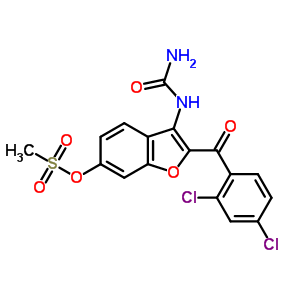 [2-(2,4-二氯苯甲?；?-6-[(甲基磺酰基)氧基]-3-苯并呋喃]-尿素結(jié)構(gòu)式_329306-27-6結(jié)構(gòu)式