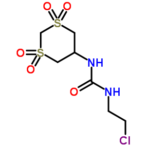 N-(2-氯乙基)-N-(1,1,3,3-四氧化物-1,3-二硫雜-5-基)-脲結(jié)構(gòu)式_33021-66-8結(jié)構(gòu)式