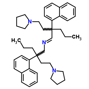 2-萘-1-基-N-[2-萘-1-基-2-(2-吡咯烷-1-基乙基)戊基]-2-(2-吡咯烷-1-基乙基)戊烷-1-亞胺結構式_33310-54-2結構式