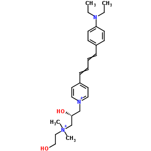 4-[4-[4-(二乙基氨基)苯基]-1,3-丁二烯基]-1-[2-羥基-3-[(2-羥基乙基)二甲基銨]丙基]吡啶二醋酸鹽結構式_336185-18-3結構式