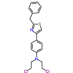 4-(2-Benzyl-1,3-thiazol-4-yl)-n,n-bis(2-chloroethyl)aniline Structure,33666-08-9Structure