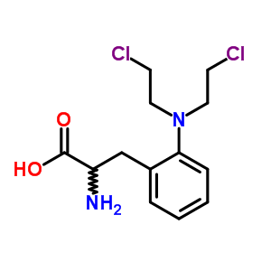 3-(O-(bis(beta-chloroethyl)amino)phenyl)-d,l-alanine Structure,342-95-0Structure