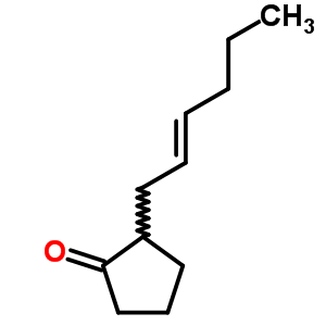 2-[(E)-hex-2-enyl]cyclopentan-1-one Structure,34687-46-2Structure