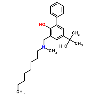 2-[(Methyl-octyl-amino)methyl]-6-phenyl-4-tert-butyl-phenol Structure,35687-08-2Structure