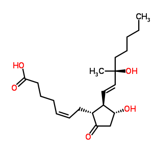 (5Z,11alpha,13E,15S)-11,15-二羥基-15-甲基-9-氧代-前列腺-5,13-二烯-1-酸結(jié)構(gòu)式_35700-27-7結(jié)構(gòu)式