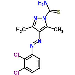 4-(2,3-Dichlorophenyl)diazenyl-3,5-dimethyl-pyrazole-1-carbothioamide Structure,35872-24-3Structure