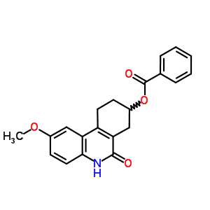 6(5H)-phenanthridinone,8-(benzoyloxy)-7,8,9,10-tetrahydro-2-methoxy- Structure,37046-50-7Structure