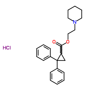 2-Piperidin-1-ylethyl 2,2-diphenylcyclopropane-1-carboxylate hydrochloride Structure,37124-05-3Structure