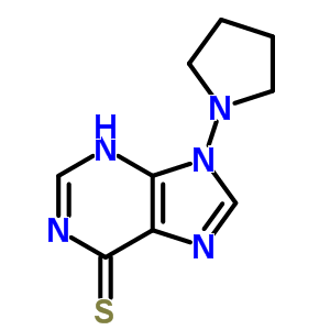 9-Pyrrolidin-1-yl-3h-purine-6-thione Structure,37154-84-0Structure