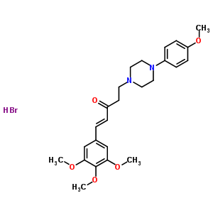 (E)-5-[4-(4-methoxyphenyl)piperazin-1-yl]-1-(3,4,5-trimethoxyphenyl)pent-1-en-3-one hydrobromide Structure,37399-58-9Structure