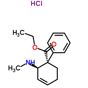 Ethyl (1s,2r)-2-methylamino-1-phenylcyclohex-3-ene-1-carboxylate hydrochloride Structure,37815-45-5Structure